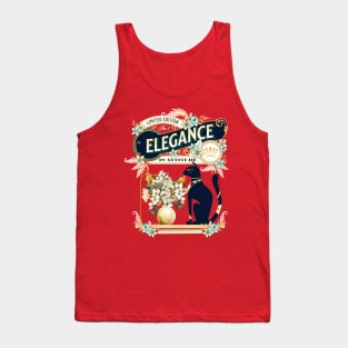 Elegance is Attitude, Cat Lover Tank Top